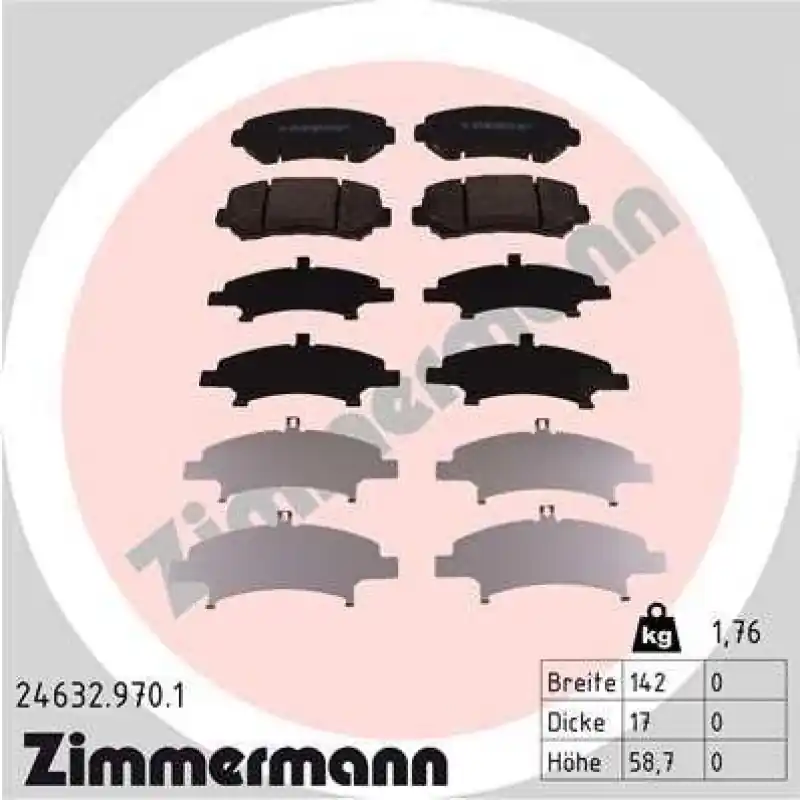 ZIMMERMANN Bremsbelagsatz, Scheibenbremse rd:z 24632.970.1 Heißes Angebot