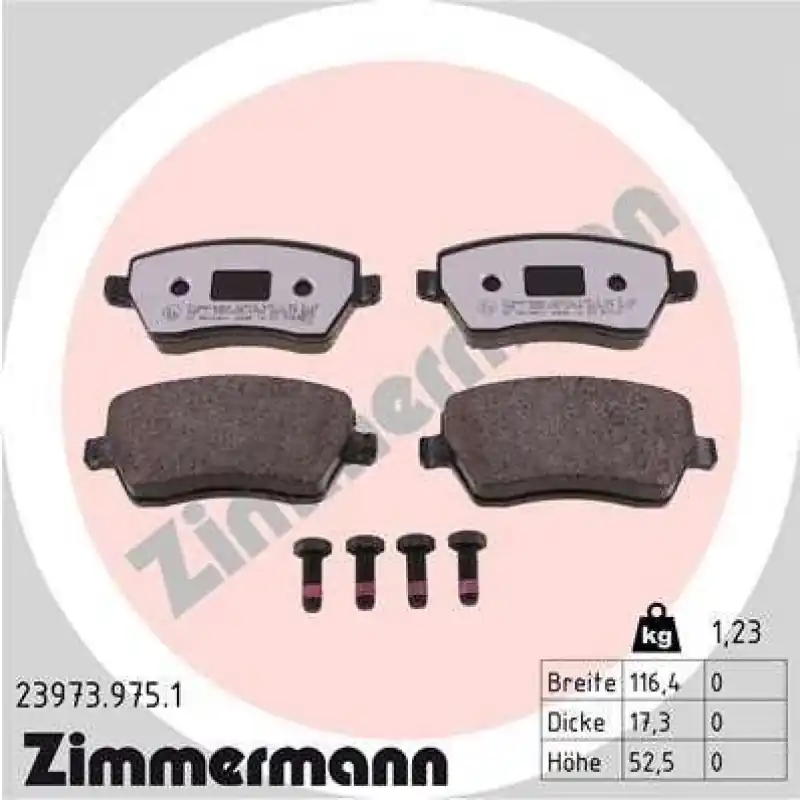 ZIMMERMANN Bremsbelagsatz, Scheibenbremse rd:z 23973.975.1 Bestseller