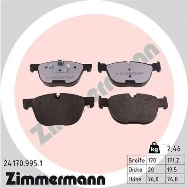 ZIMMERMANN Bremsbelagsatz, Scheibenbremse rd:z 24170.995.1 Top-Preis