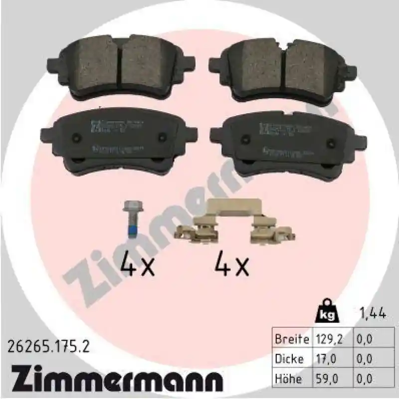 ZIMMERMANN Bremsbelagsatz, Scheibenbremse 26265.175.2 Angebot