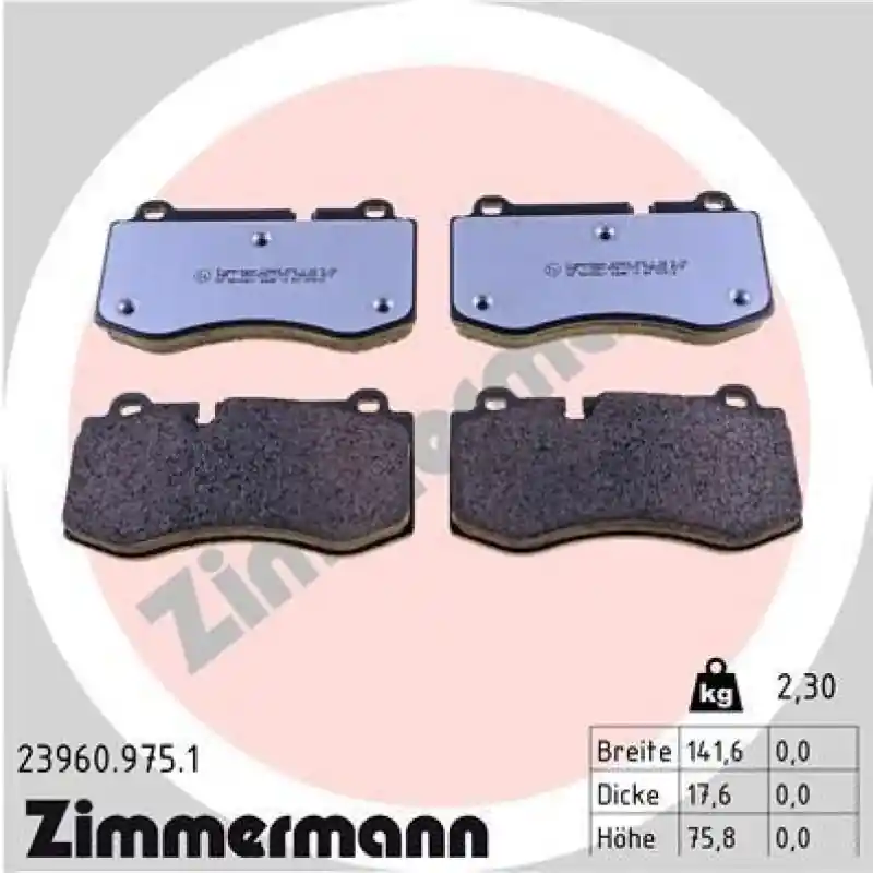 ZIMMERMANN Bremsbelagsatz, Scheibenbremse rd:z 23960.975.1 Direkt Vom Hersteller