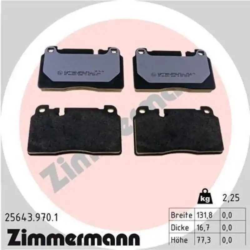 ZIMMERMANN Bremsbelagsatz, Scheibenbremse rd:z 25643.970.1 Echt