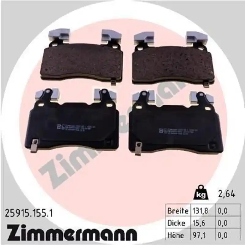 ZIMMERMANN Bremsbelagsatz, Scheibenbremse 25915.155.1 Knallerangebot