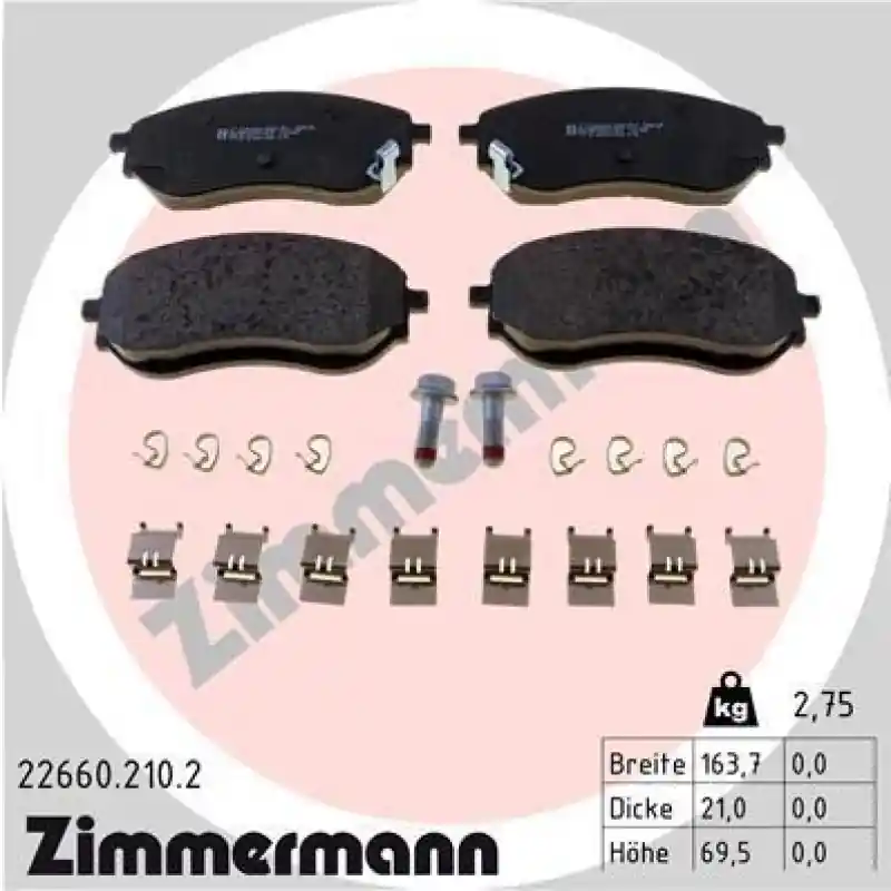 Angebot ZIMMERMANN Bremsbelagsatz, Scheibenbremse 22660.210.2