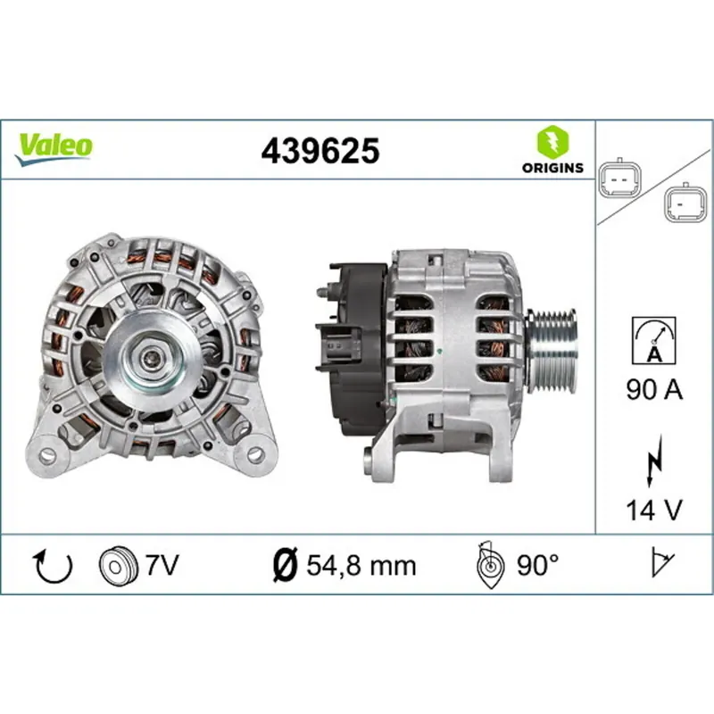 Valeo Lichtmaschine Generator 90 A passend für Renault Twingo Clio IV II 1.2 16V 439625 Günstig