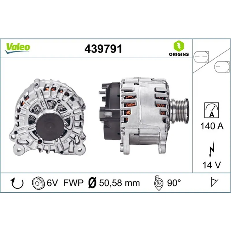 Valeo Lichtmaschine Generator 140 A passend für VW Passat Golf Skoda Octavia 2.0 439791 Echt