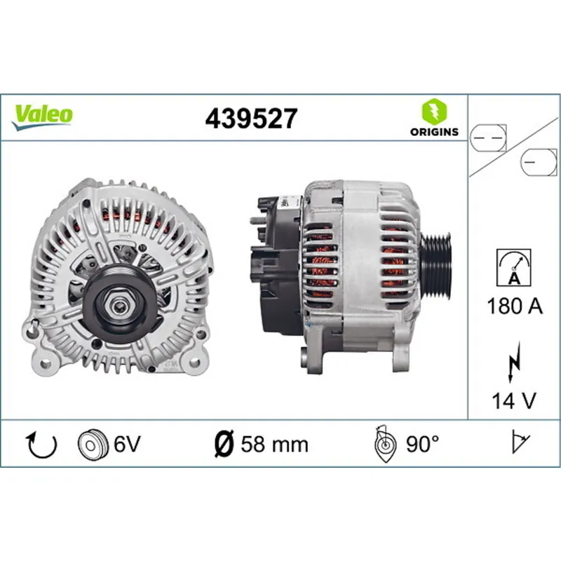 Valeo Lichtmaschine Generator 180 A passend für Audi A6 Q7 C6 VW Touareg TDI 439527 Sonderangebot