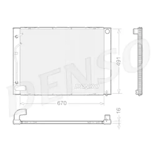 DENSO Kühler, Motorkühlung DRM50054 Preis Gesenkt